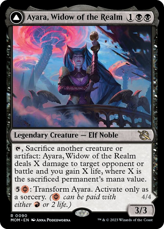 Ayara, Widow of the Realm // Ayara, Furnace Queen (MOM-090) - March of the Machine Foil