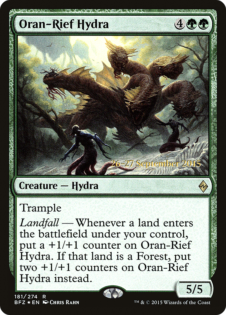 Oran-Rief Hydra (PRE-181S) - Battle for Zendikar Promos Foil
