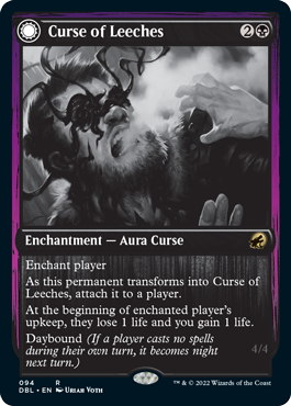 Curse of Leeches // Leeching Lurker (DBL-094) - Innistrad: Double Feature: (Double Faced Transform) Foil