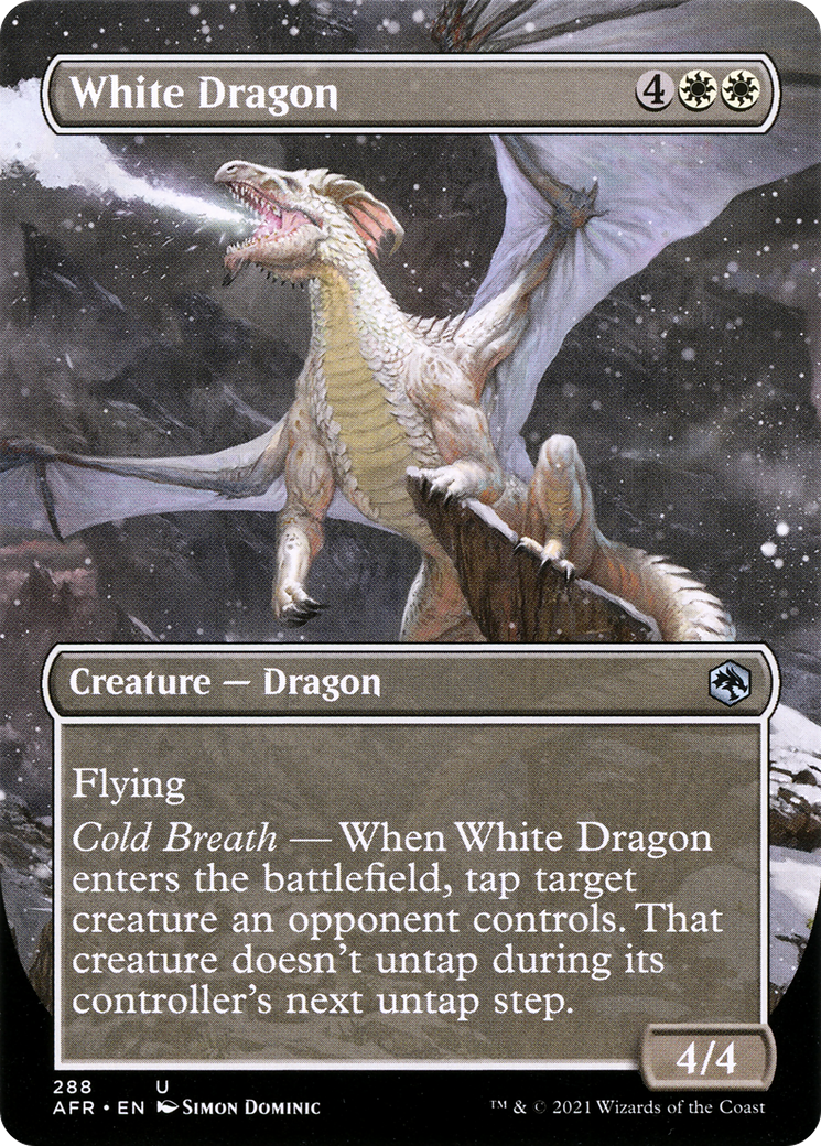 White Dragon (AFR-288) - Adventures in the Forgotten Realms (Borderless) Foil