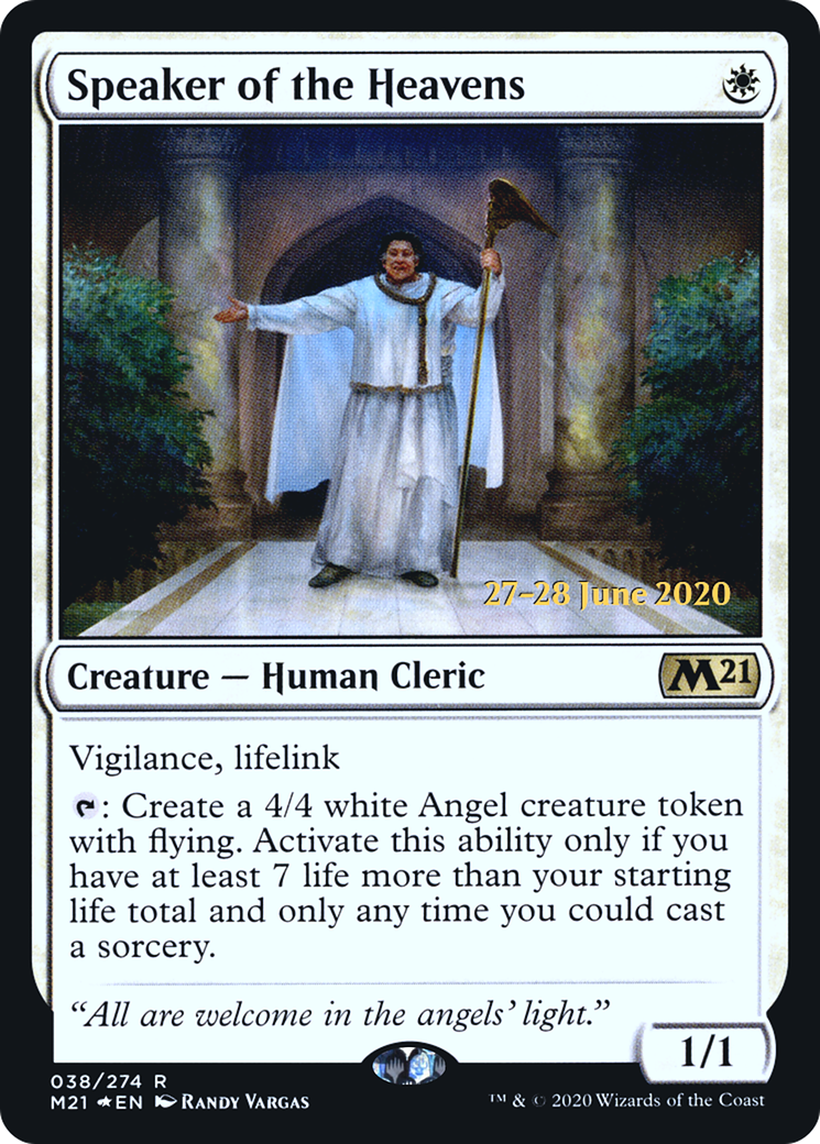 Speaker of the Heavens (PRE-38S) - Core Set 2021 Promos Foil