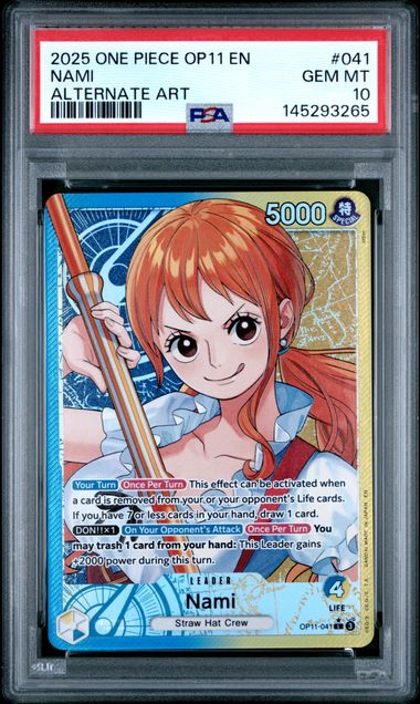 Nami Fist of Divine Speed OP11-041 PSA 10