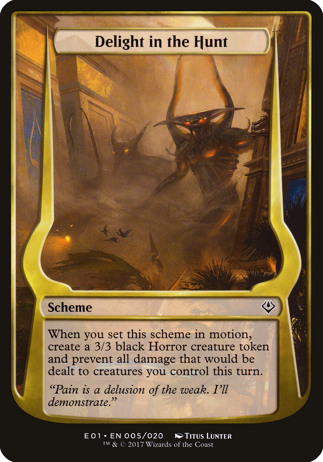 Delight in the Hunt (OVER-05★) - Archenemy: Nicol Bolas Schemes