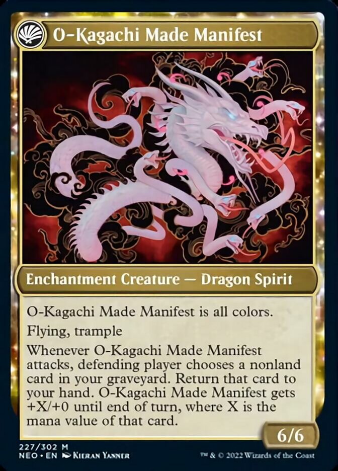 The Kami War // O-Kagachi Made Manifest (NEO-227) - Kamigawa: Neon Dynasty: (fandfc, enchantment)