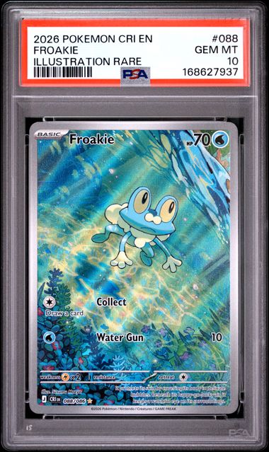 Froakie Illustration Rare ME04 Chaos Rising 088/086 PSA 10