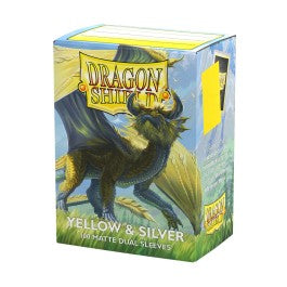 Dragon Shield: Standard Matte Dual 100ct Sleeves - Yellow & Silver