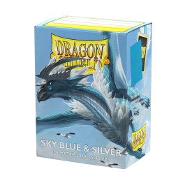 Dragon Shield: Standard Matte Dual 100ct Sleeves - Sky Blue & Silver