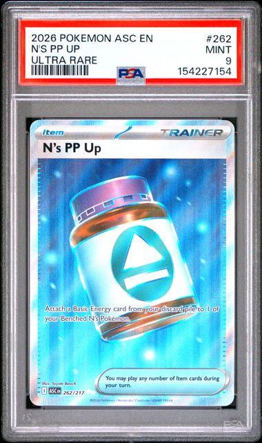 N's PP Up Ascended Heroes 262/217 PSA 9