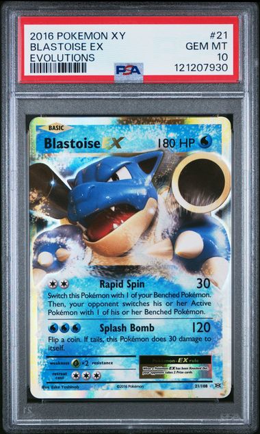 Blastoise EX Evolutions 21/108 PSA 10