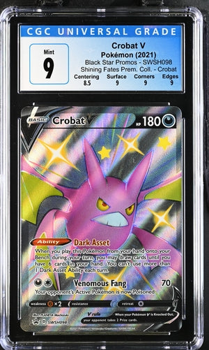 tj maxx pokemon cards Crobat V Promo SWSH099 CGC 9