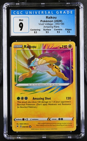 Raikou Vivid Voltage 050/185 CGC 9