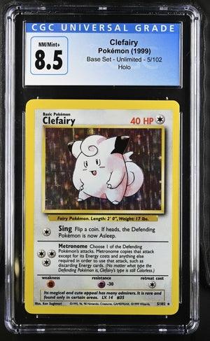 Pokemon: Clefairy Base Set Unlimited 5/102 CGC 8.5 - Josh's Cards