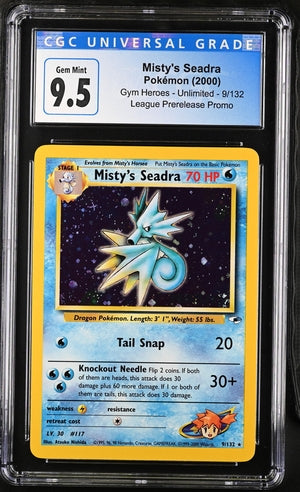 Misty's Seadra Prerelease Gym Heroes 9/132 CGC 10