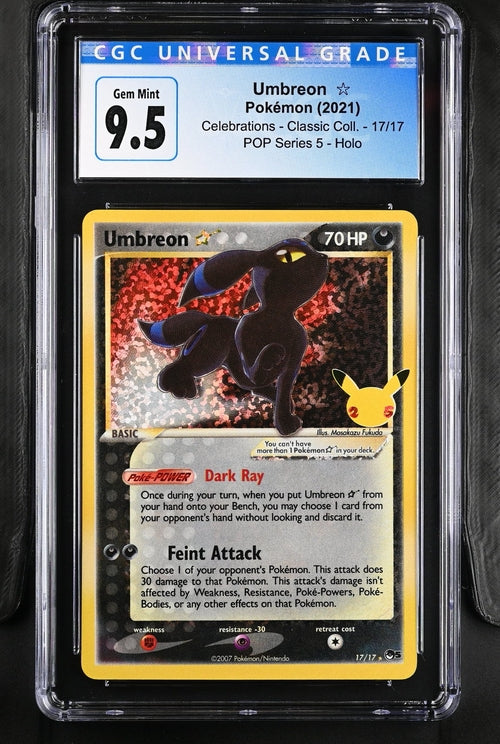 Umbreon Gold Star Celebrations 17/17 CGC 9.5 Gem Mint