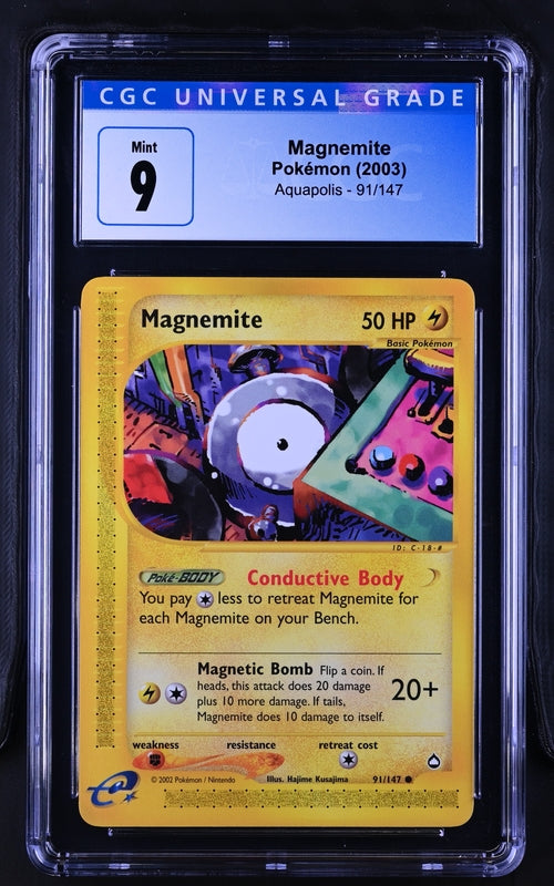 Magnemite Aquapolis 91/147 CGC 9
