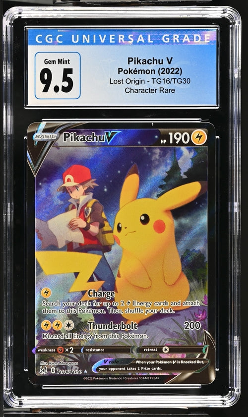 Pikachu V Lost Origin TG16/TG30 CGC 9.5 Gem Mint