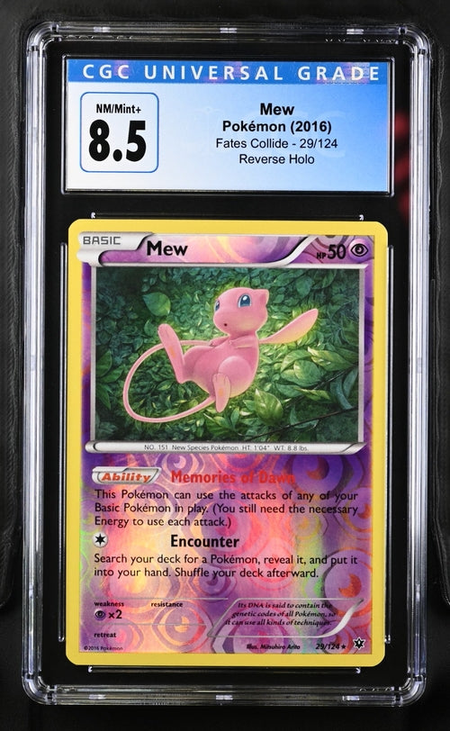 Mew Reverse Holo Fates Collide 29/124 CGC 8.5