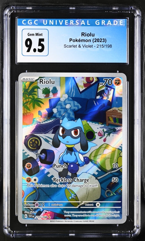 Riolu Scarlet & Violet Base Set 215/198 CGC 9.5 Gem Mint