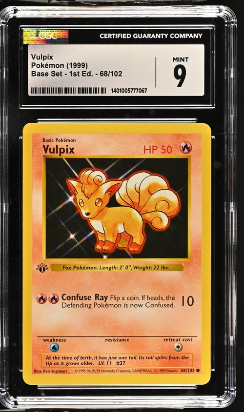 Vulpix Base Set Shadowless 1st Edition 68/102 CGC 9