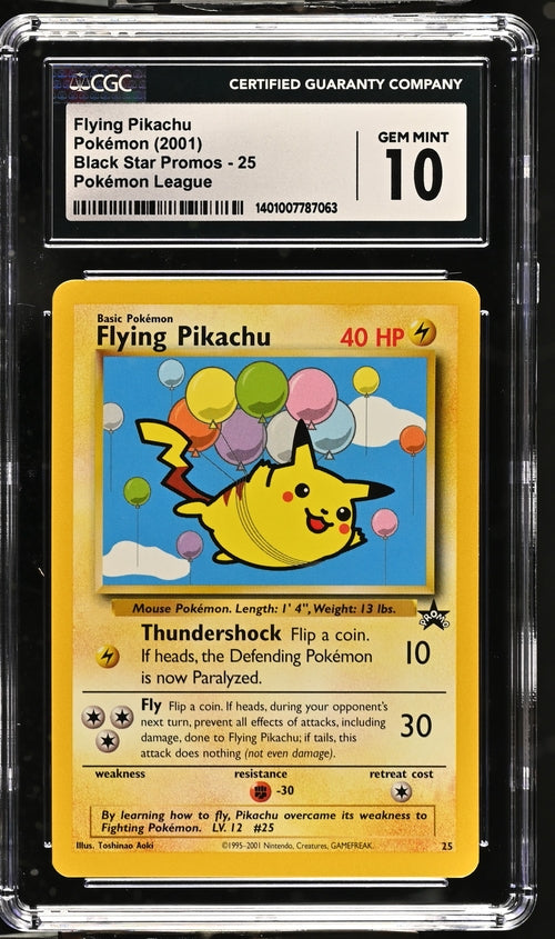 Flying Pikachu WotC Black Star Promo 25 CGC 10