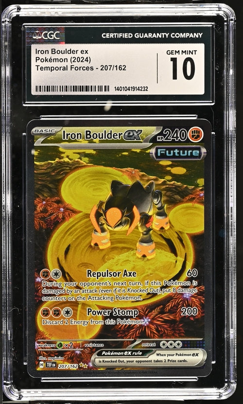 iron boulder ex pokemon card value Iron Boulder ex Temporal Forces 207/162 CGC 10