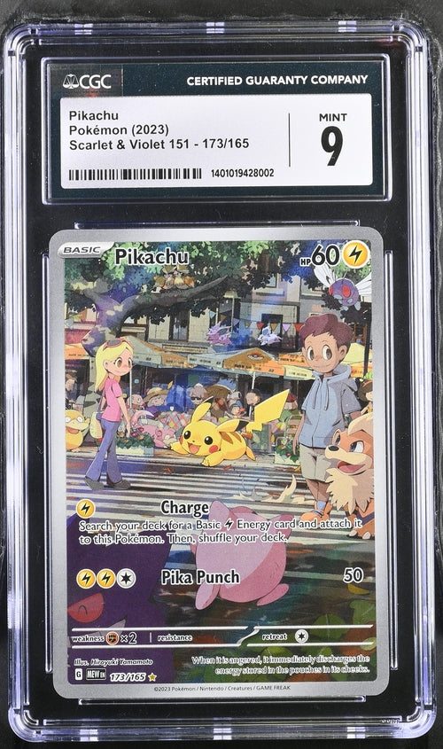 Pikachu Pokemon 151 173/165 CGC 9