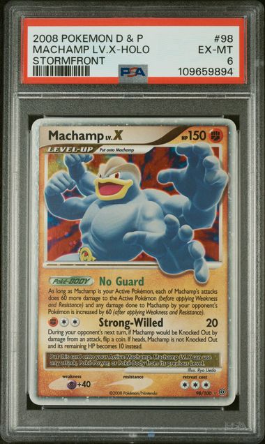 Machamp Lv. X Stormfront 98/100 PSA 6