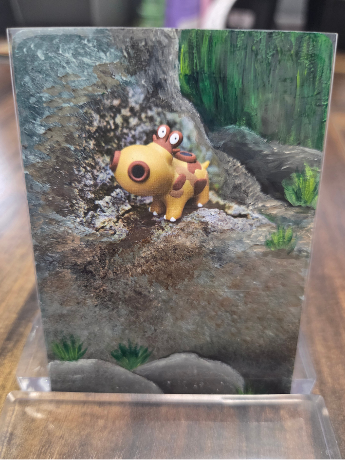Custom Painted Hippopotas Pokemon Card