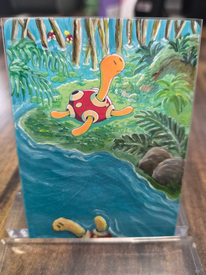 Custom Painted Shuckle Pokemon Card