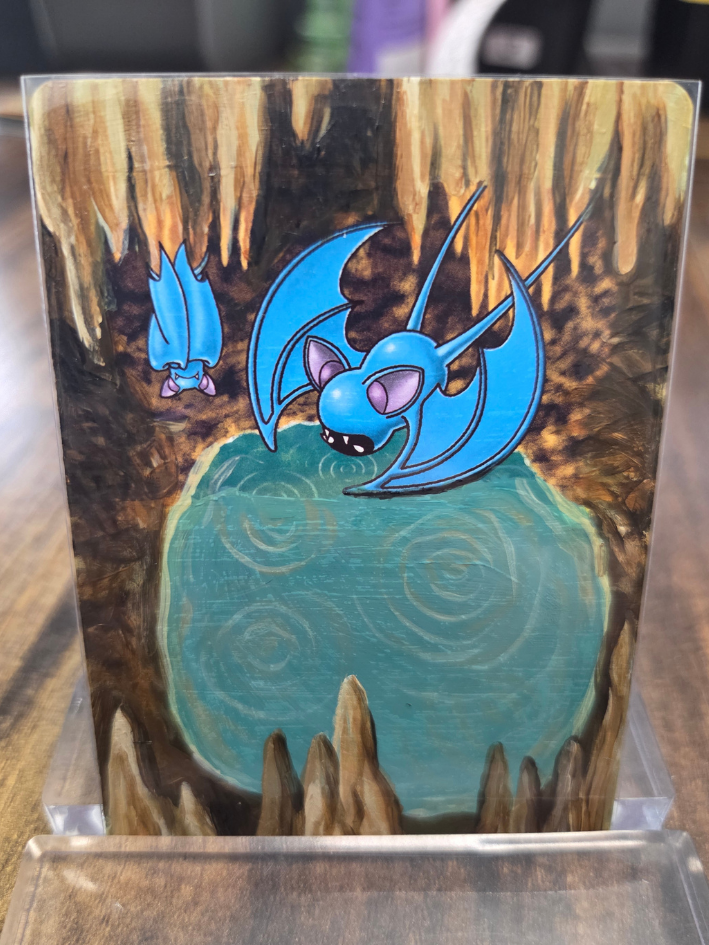 Custom Painted Zubat Pokemon Card
