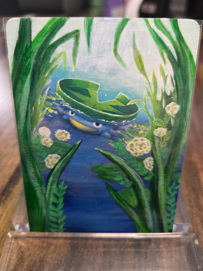 Custom Painted Lotad Pokemon Card