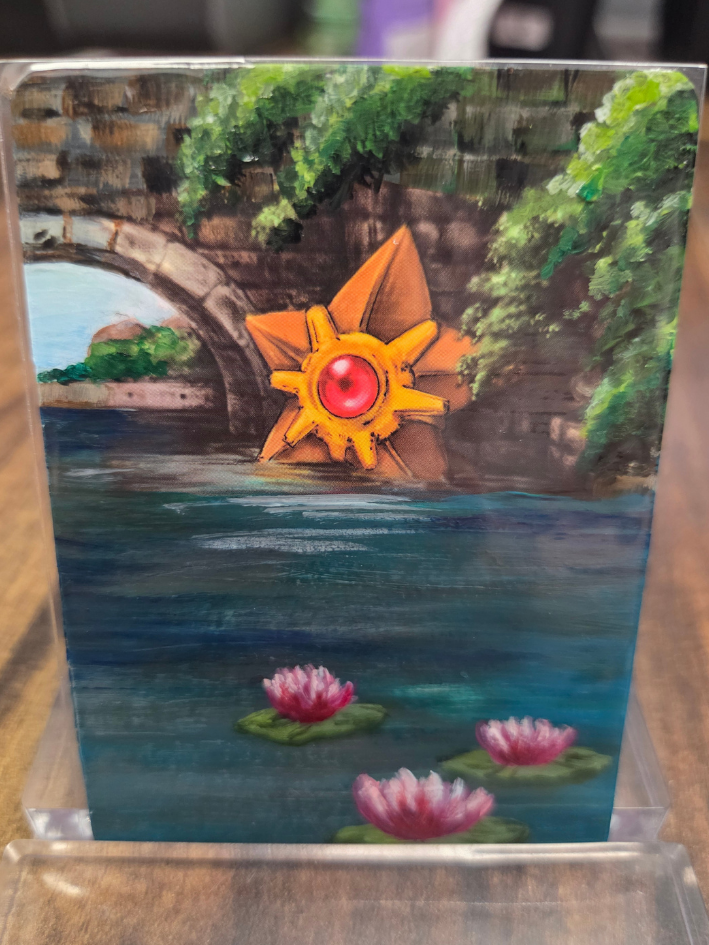 Custom Painted Staryu Pokemon Card