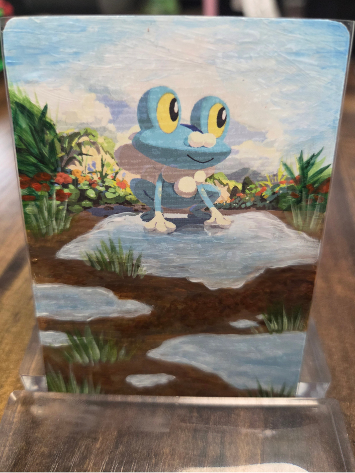 Custom Painted Froakie Pokemon Card