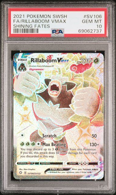 Rillaboom VMAX Shining Fates SV106/SV122 PSA 10