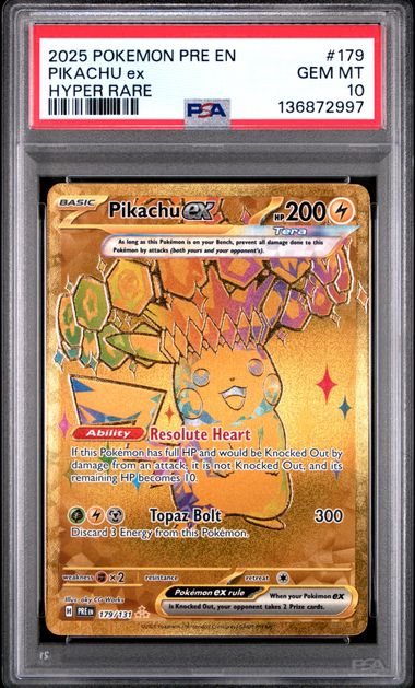 Pikachu ex Prismatic Evolutions 179/131 PSA 10