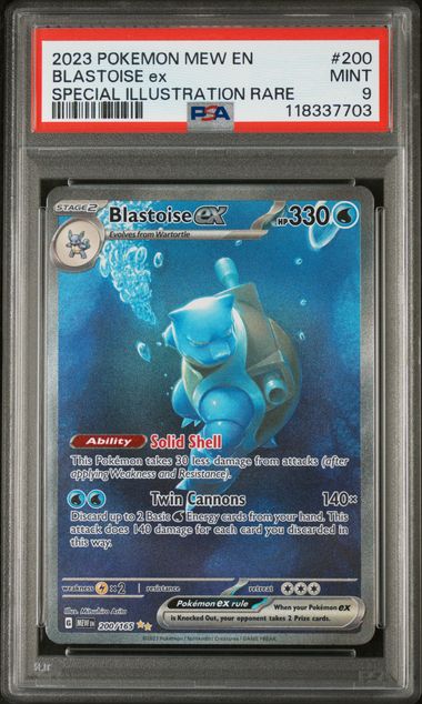 Blastoise ex 151 200/165 PSA 9