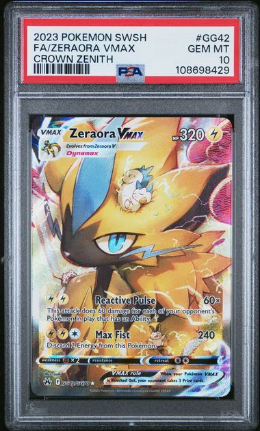 Zeraora VMAX Crown Zenith GG42/GG70 PSA 10