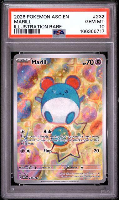 Marill Illustration Rare ME Ascended Heroes 232/217 PSA 10