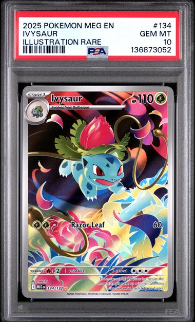 Ivysaur Illustration Rare Mega Evolution ME01 134/132 PSA 10