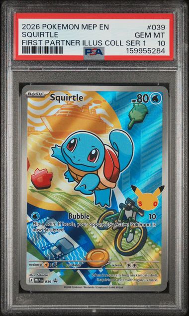 Squirtle First Partner Series 1 Mega Evolution Promo 039 PSA 10