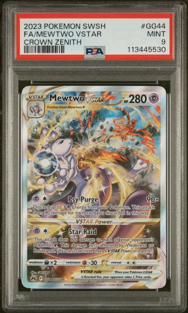 Mewtwo VSTAR Crown Zenith Galarian Gallery GG44/GG70 PSA 9