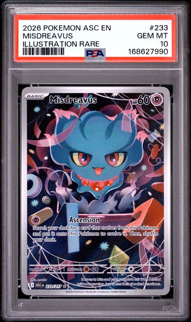 Misdreavus Illustration Rare ME Ascended Heroes 233/217 PSA 10