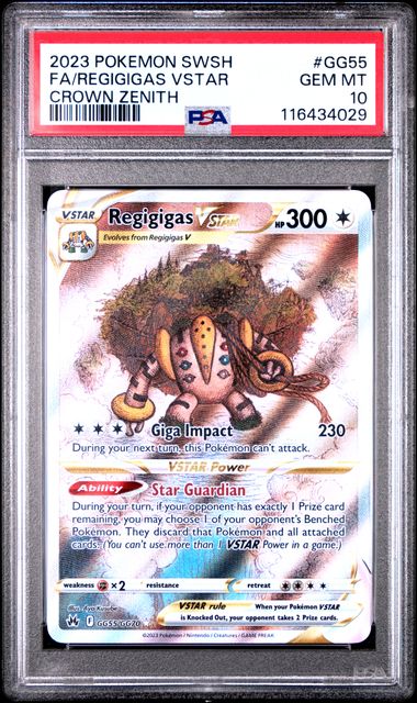 Regigigas VSTAR Crown Zenith GG55/GG70 PSA 10