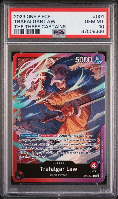 One Piece: Trafalgar Law The Three Captains 001 PSA 10 - Josh's Cards