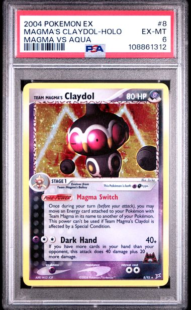 Team Magma's Claydol Team Magma vs Team Aqua 9/95 PSA 6