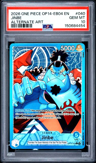 Jinbe The Azure Sea's Seven OP14-040 PSA 10