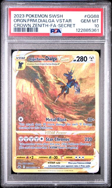 Origin Forme Dialga Vstar #GG68 PSA 10