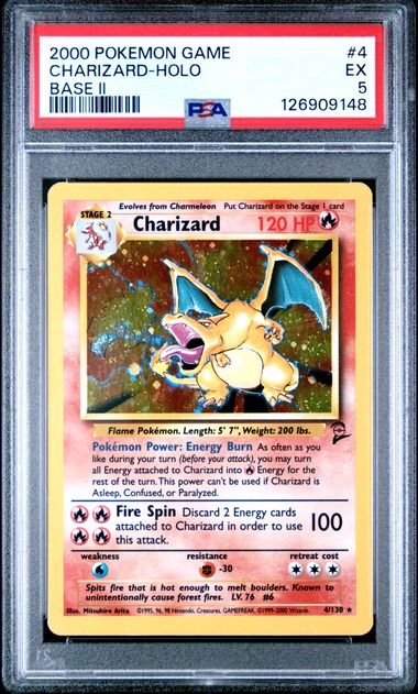 Charizard Holofoil Base Set 2 4/130 PSA 5