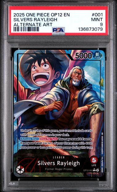 Silvers Rayleigh Alternate Art Legacy of the Master OP12-001 PSA 9