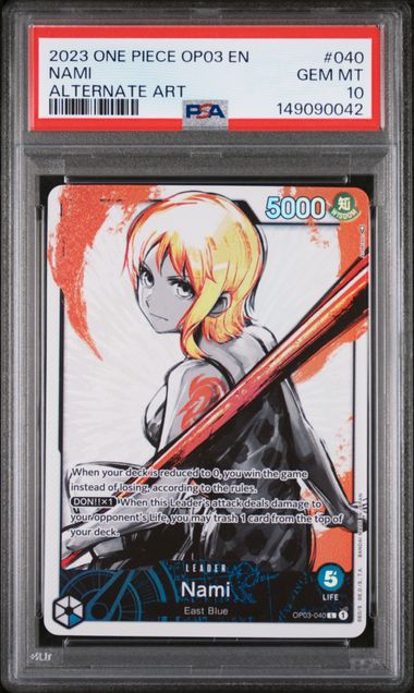 Nami Alternate Art Leader Pillars Of Strength (OP03-040) PSA 10